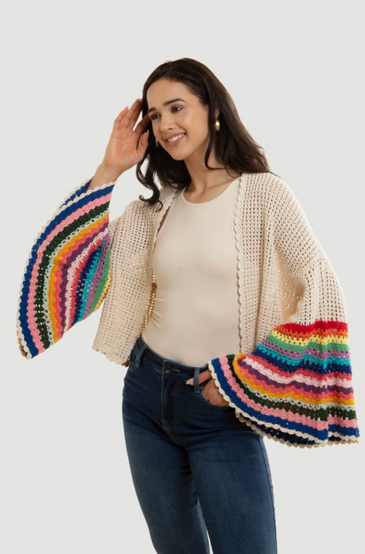 Rainbow Knit Cardigan