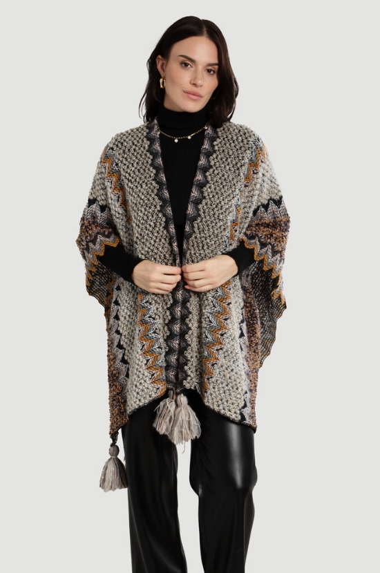 Misty Morning Poncho Cardigan