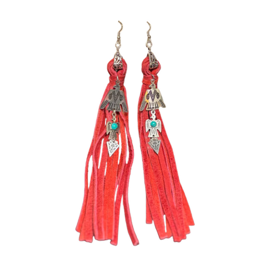 Red Thunderbird Earrings