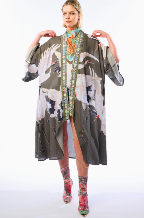 Story Of the Crane Kimono