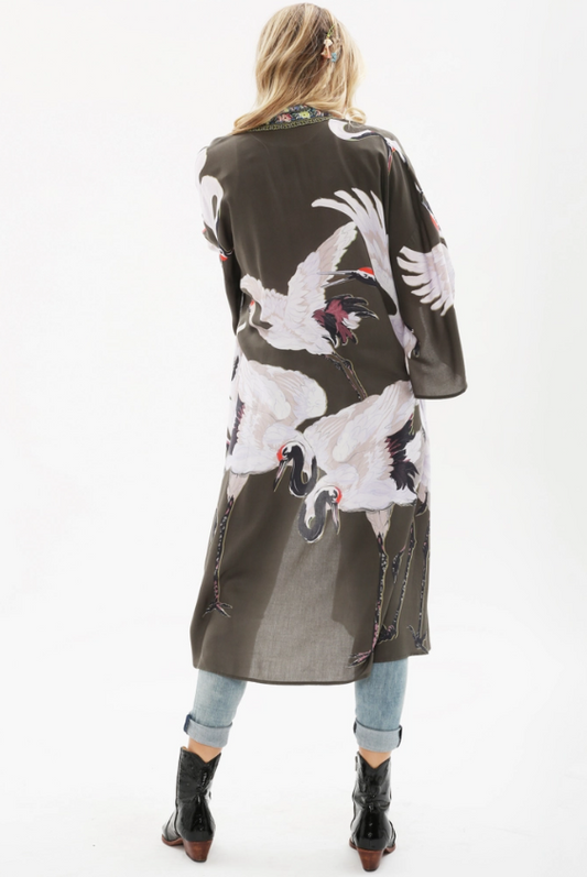 Story Of the Crane Kimono