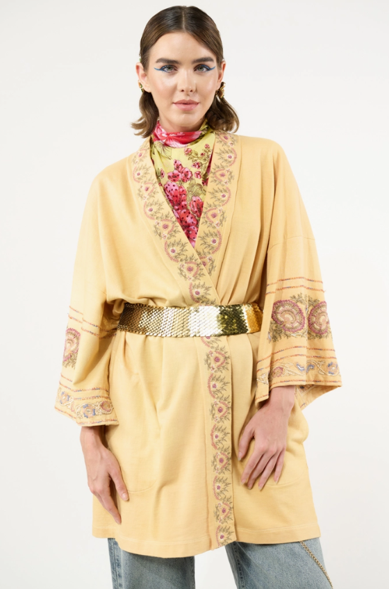 Juliette Embellished French Terry Kimono