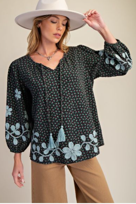 Always Alright Embroidered Top