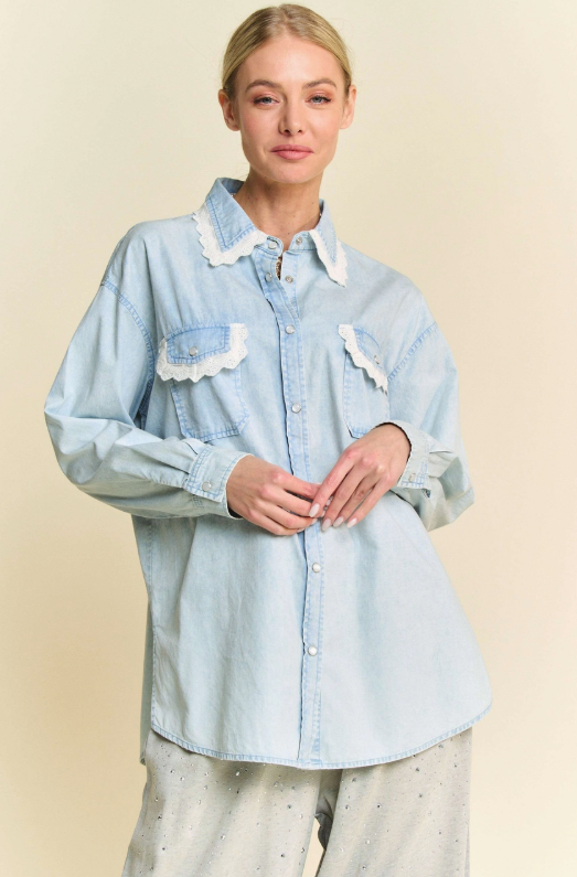 Can't You See Denim Top