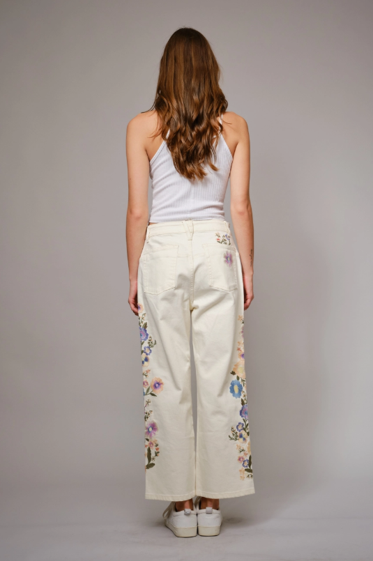 Keep Growing Embroidered Jeans