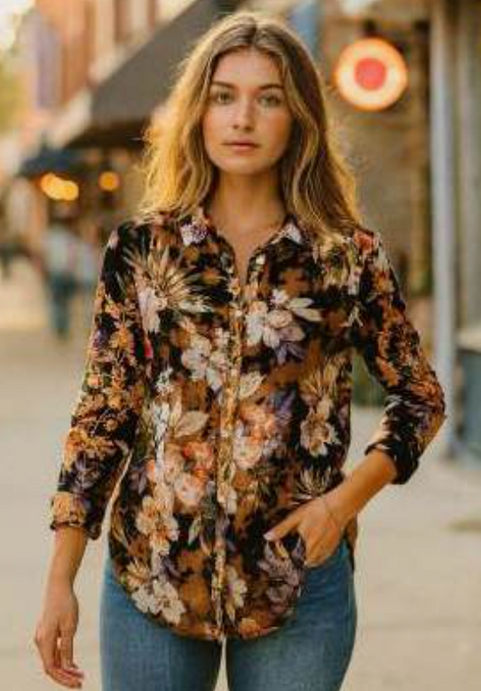 The Midnight Flower Top