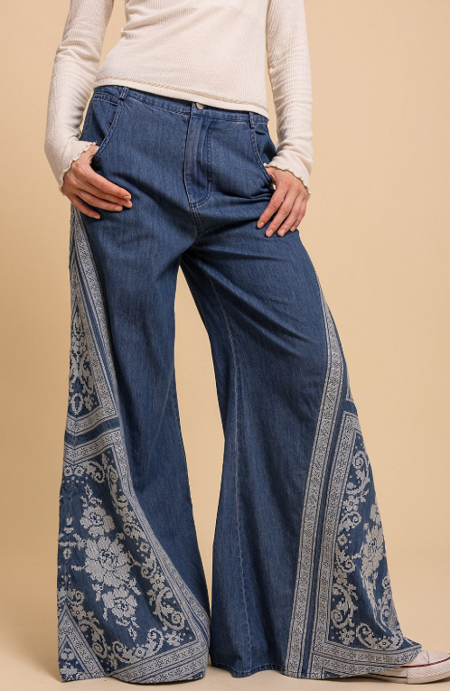 Hazey Daze Cross-Stitch Jeans