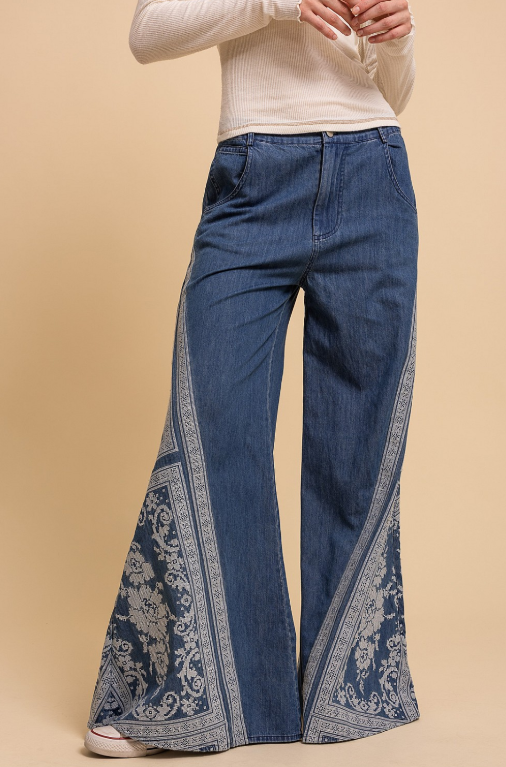 Hazey Daze Cross-Stitch Jeans