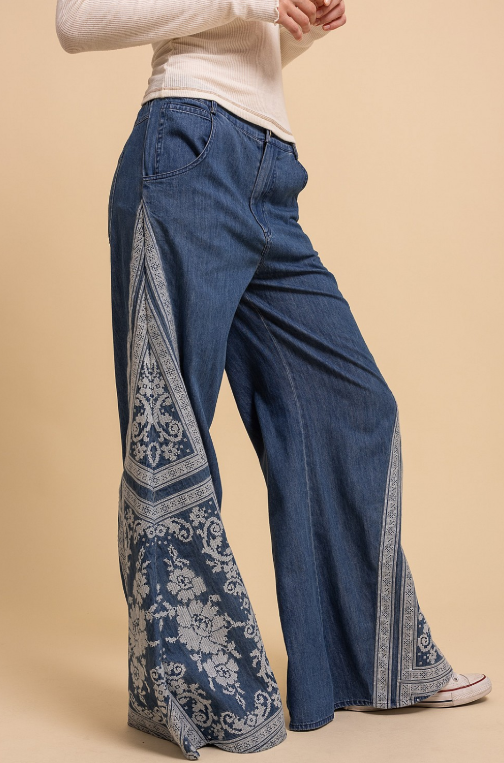 Hazey Daze Cross-Stitch Jeans