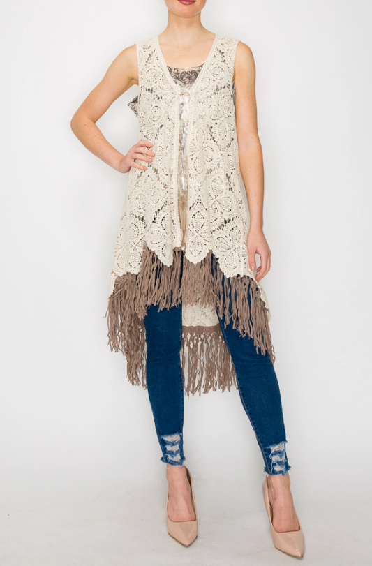 Crochet Fringe Vest