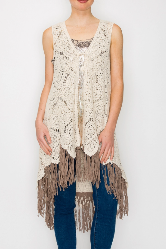 Crochet Fringe Vest
