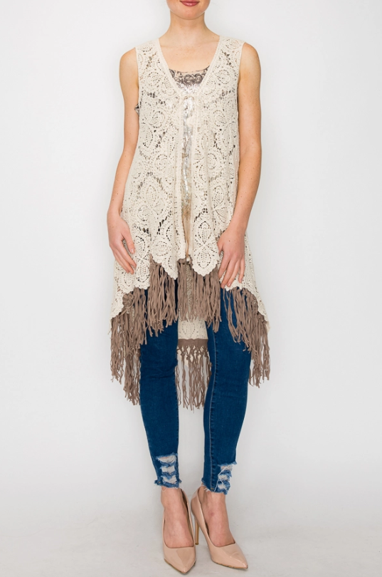 Crochet Fringe Vest