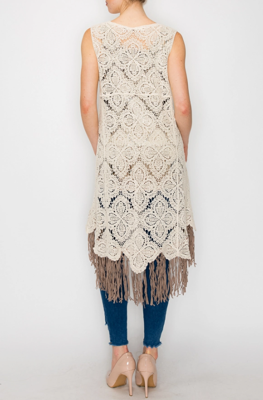 Crochet Fringe Vest