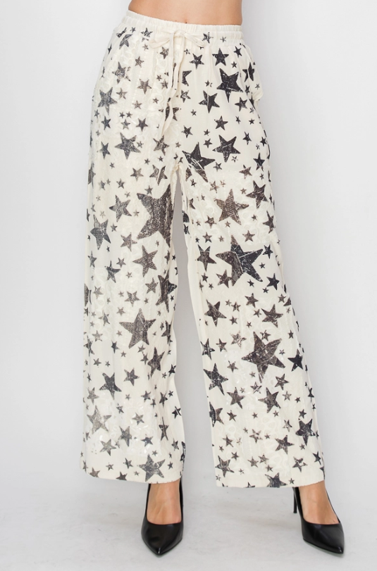 Shine Bright Star Printed Pants