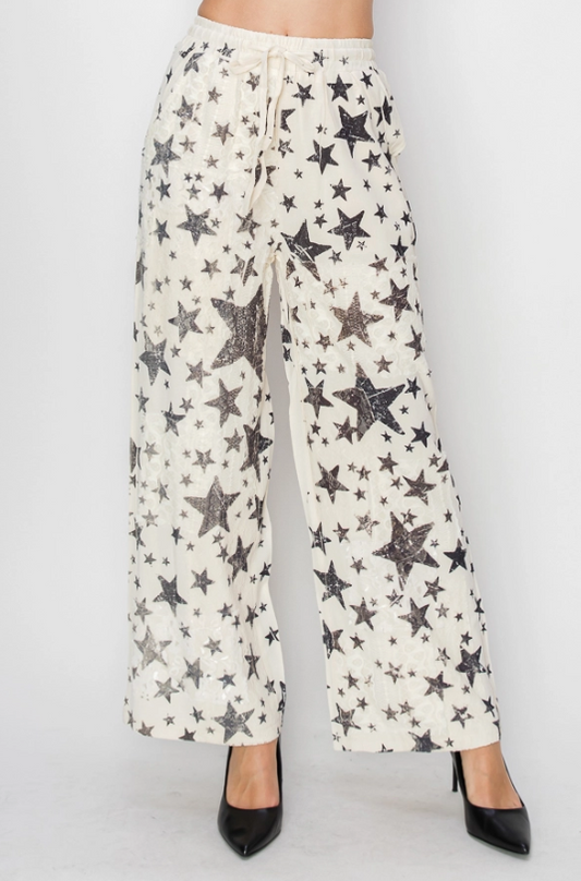 Shine Bright Star Printed Pants