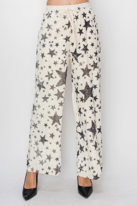Shine Bright Star Printed Pants