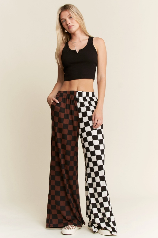 Split Decision Checkered Pants
