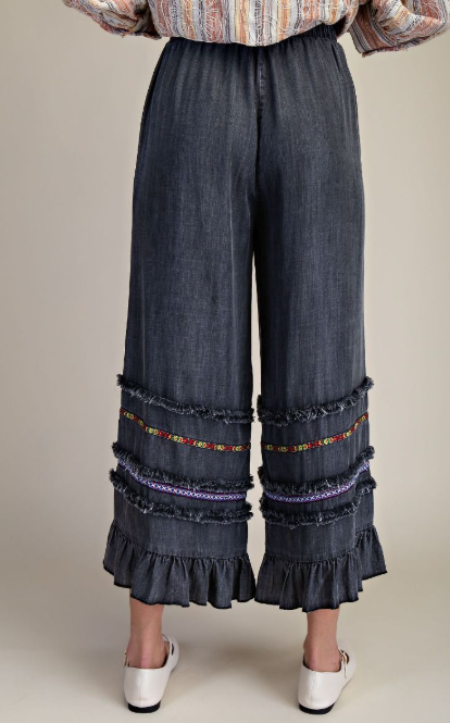 Illusions Ruffle Tencel Pants