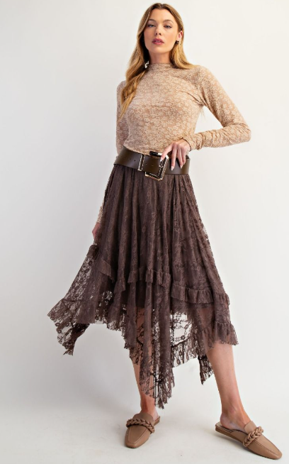 Spin Me Round Lace Skirt
