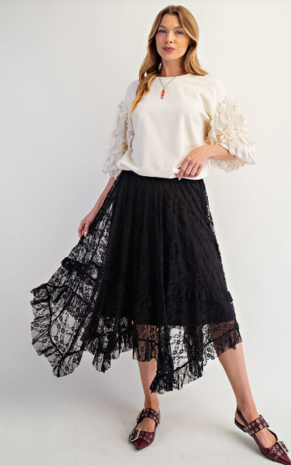 Spin Me Round Lace Skirt