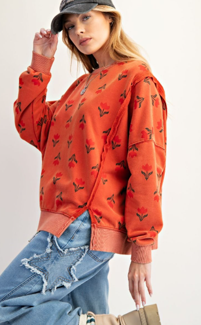 Folk Flowers Sweatshirt