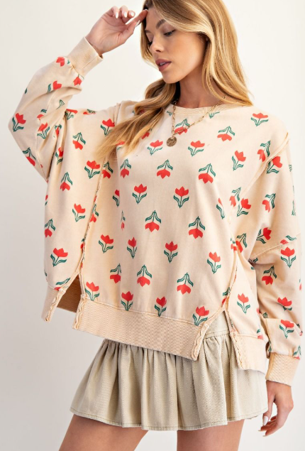 Folk Flowers Sweatshirt