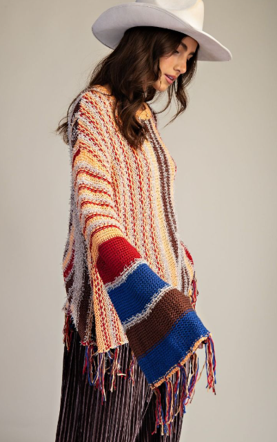 Wandering West Fringe Sweater