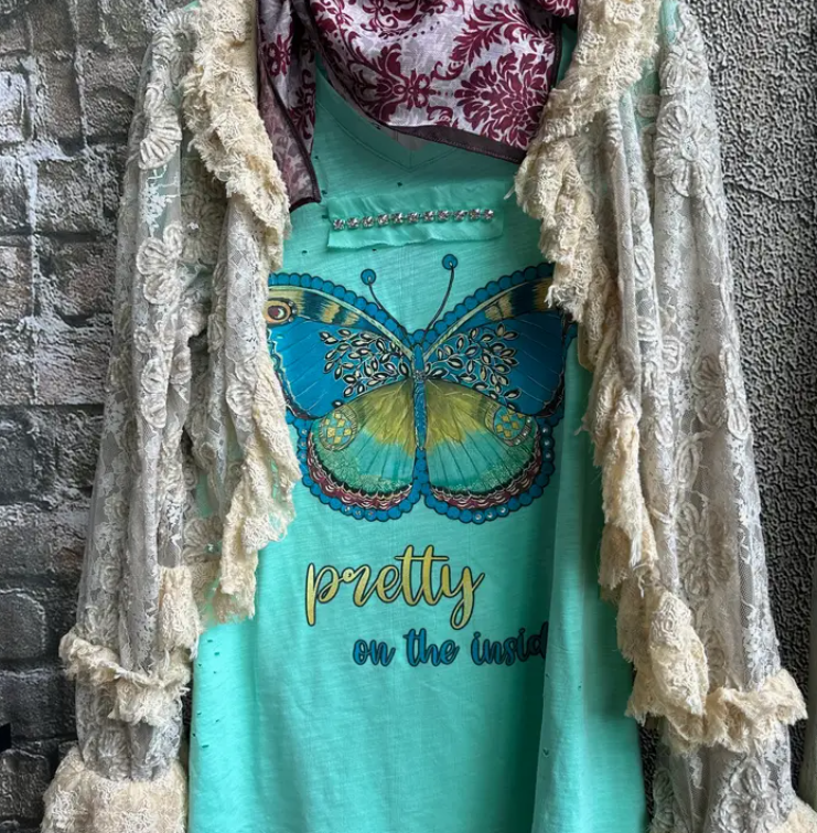 Pretty On the Inside Tattered Tee