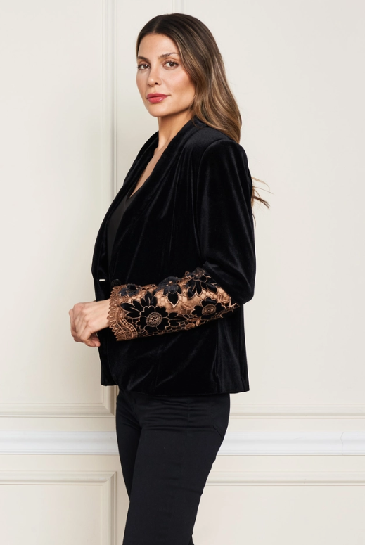 Who's That Girl Velvet Blazer