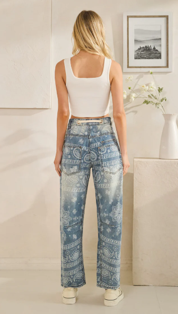 Southern Nights Paisley Jeans *Final Sale*