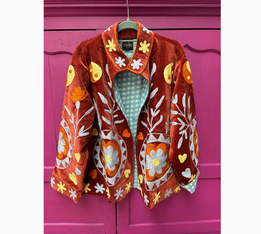 Brick Velvet YinYang Jacket