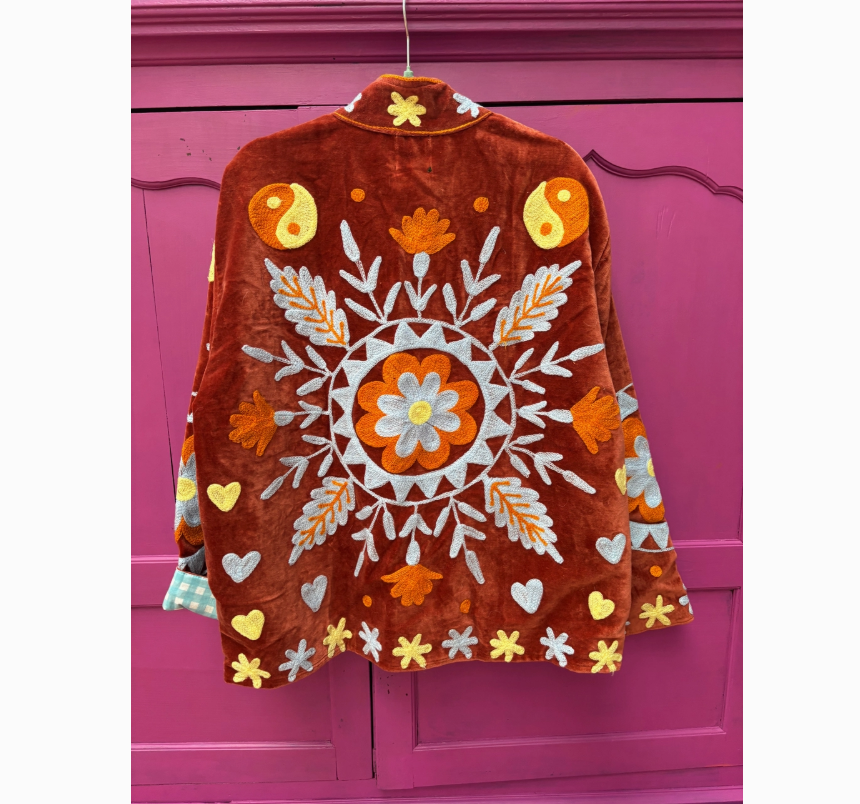 Brick Velvet YinYang Jacket