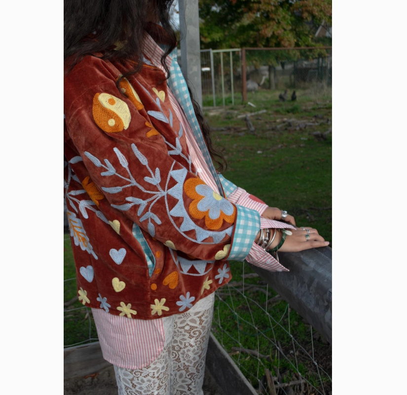 Brick Velvet YinYang Jacket