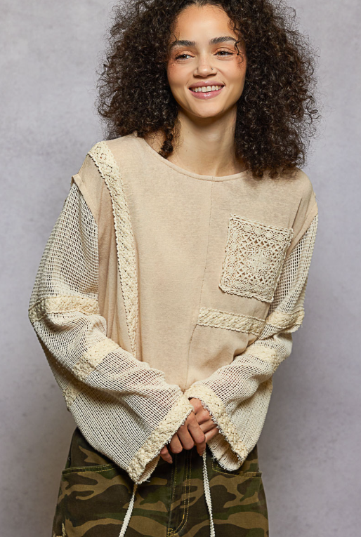 Drifting Crochet Sleeve Top