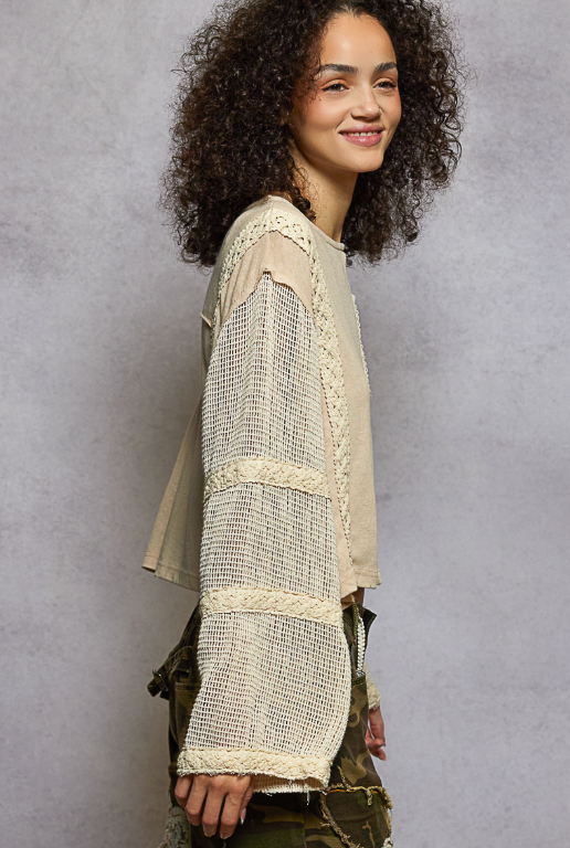 Drifting Crochet Sleeve Top