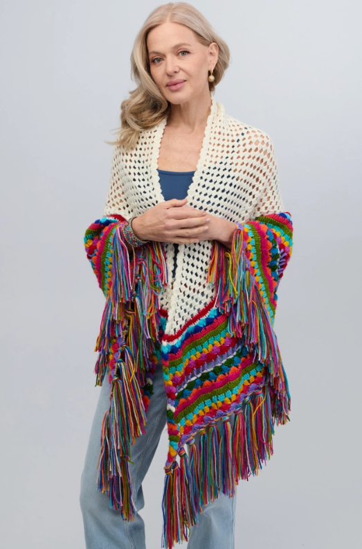 Rainbow in the Dark Shawl *Final Sale*