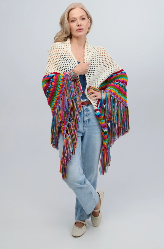 Rainbow in the Dark Shawl