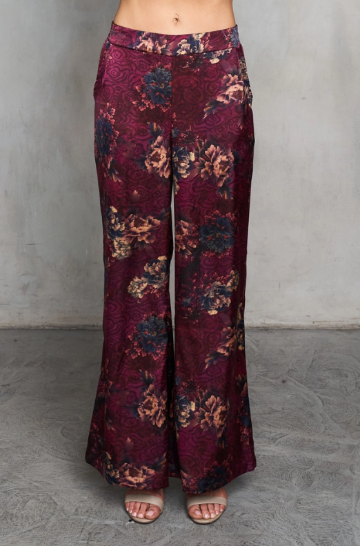 Wine Not Satin Pants *Final Sale*