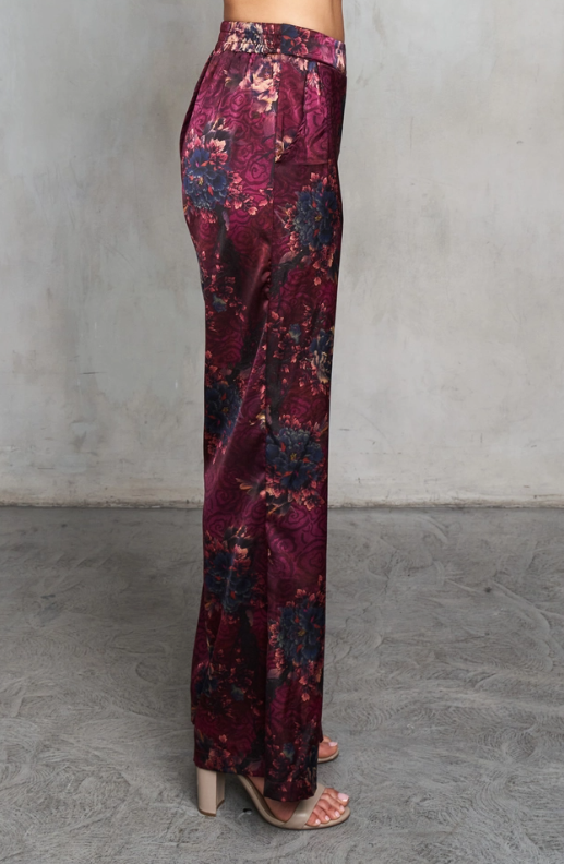 Wine Not Satin Pants *Final Sale*
