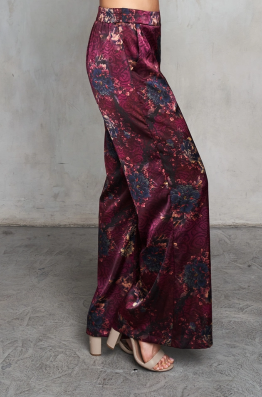 Wine Not Satin Pants *Final Sale*