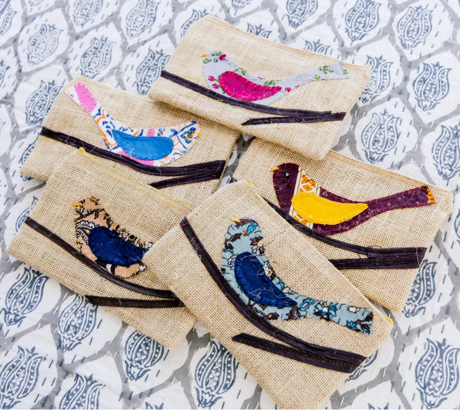 Rice Sack Bird Pouches