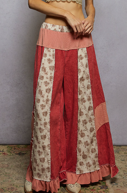 Scarlet Begonias Pants