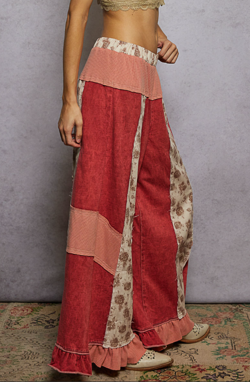 Scarlet Begonias Pants