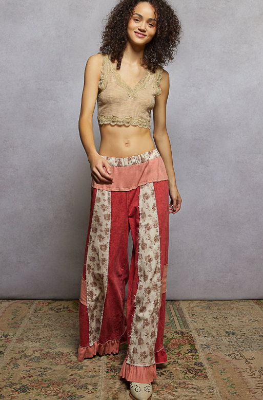 Scarlet Begonias Pants