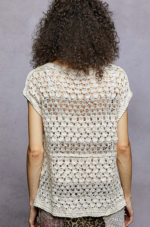 Cap Sleeve Crochet Top