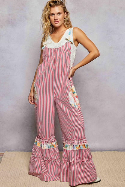 Striped Overalls *Final Sale*