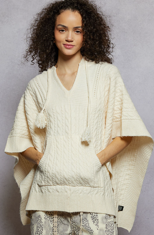 Roll Out Knit Poncho