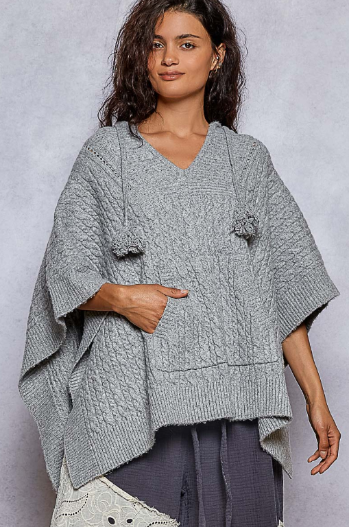 Roll Out Knit Poncho