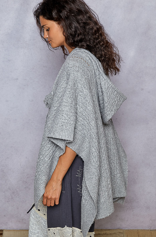 Roll Out Knit Poncho