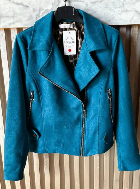Teal Moto Jacket